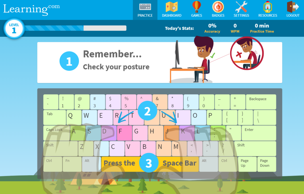 Adaptive Keyboarding Ergonomics Remind from Student Interface