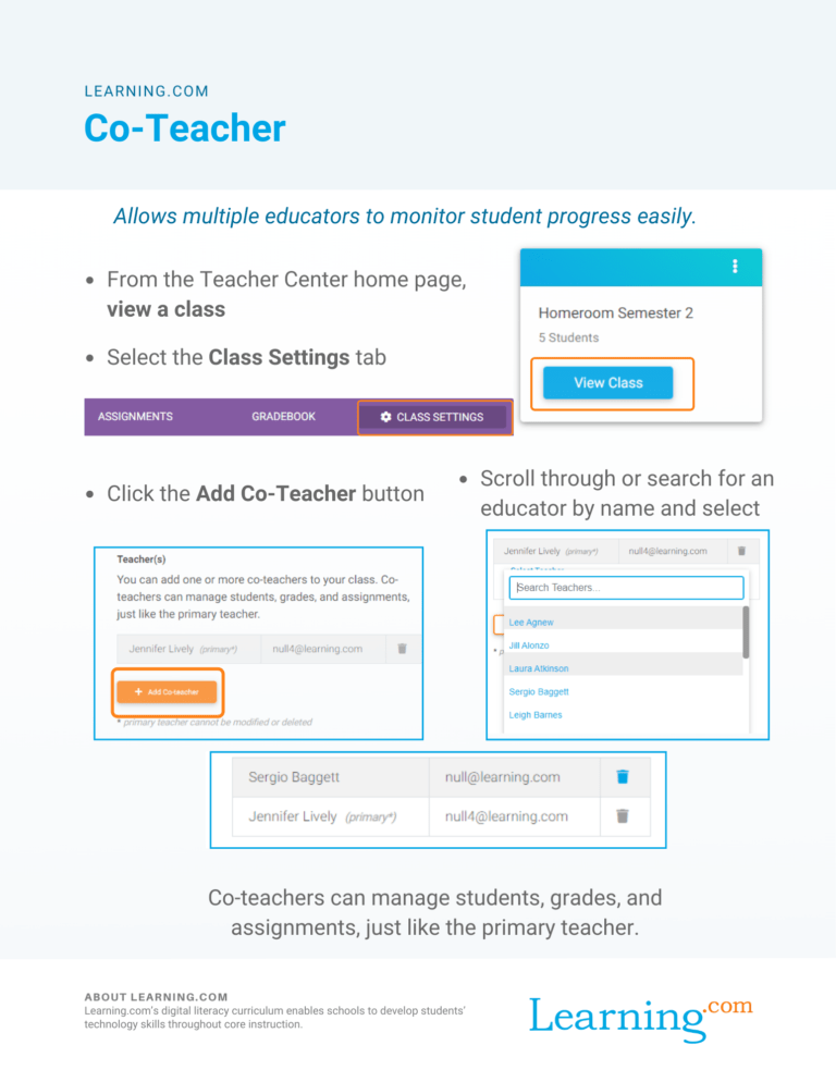 Co-Teacher - Online Training Center